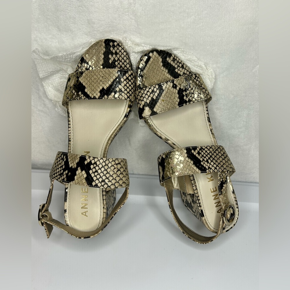 Anne Klein Snake Print Sandals